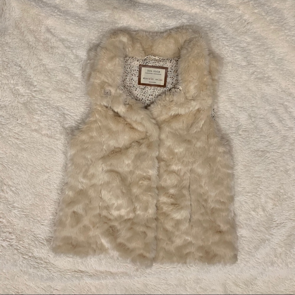 Zara Girls fur vest
